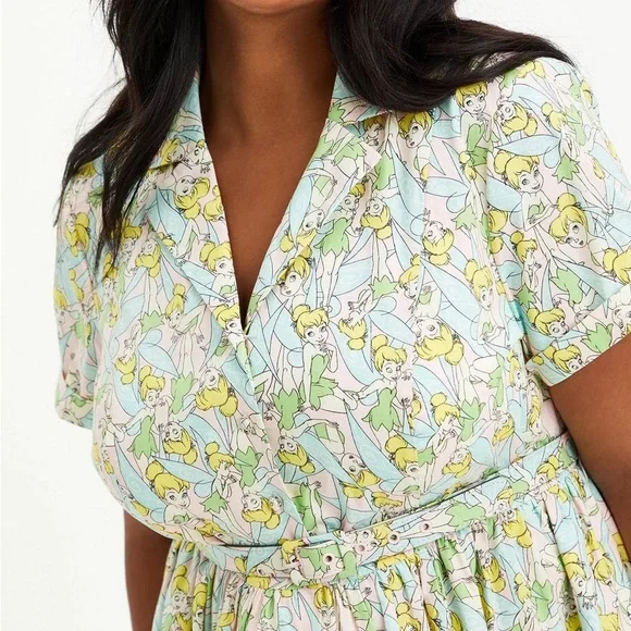 Torrid Dress Torrid Disney Dress Tinkerbell Dress Plus Size Dress 16 18 - Picture 2 of 4